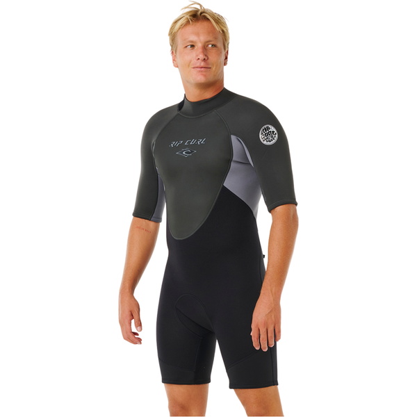 2026 Rip Curl Da Uomo Omega 2mm Back Zip Shorty Muta 128MSP - Grey
